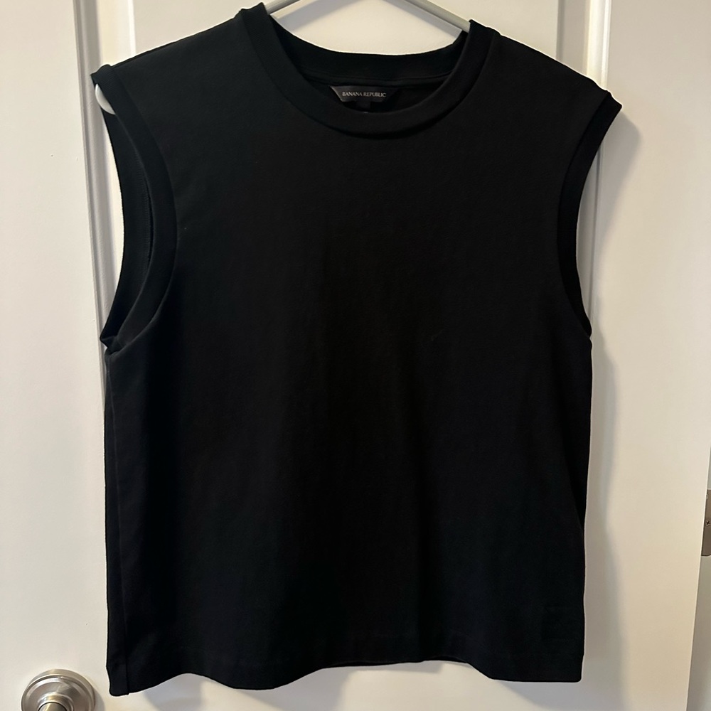 Banana Republic Heavyweight Cotton Tank in Black